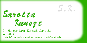 sarolta kunszt business card